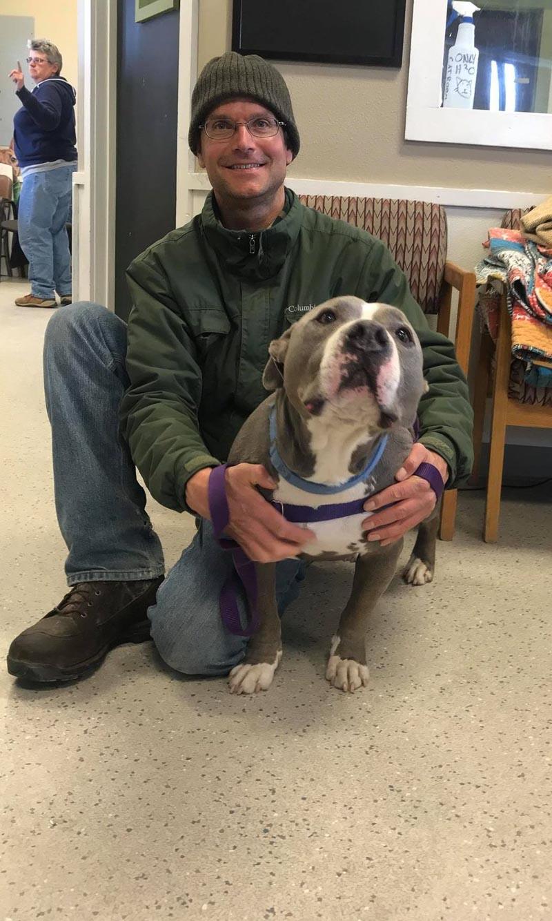 bubba jr adopted by his favorite volunteer