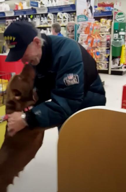 james pack reunited with his dog