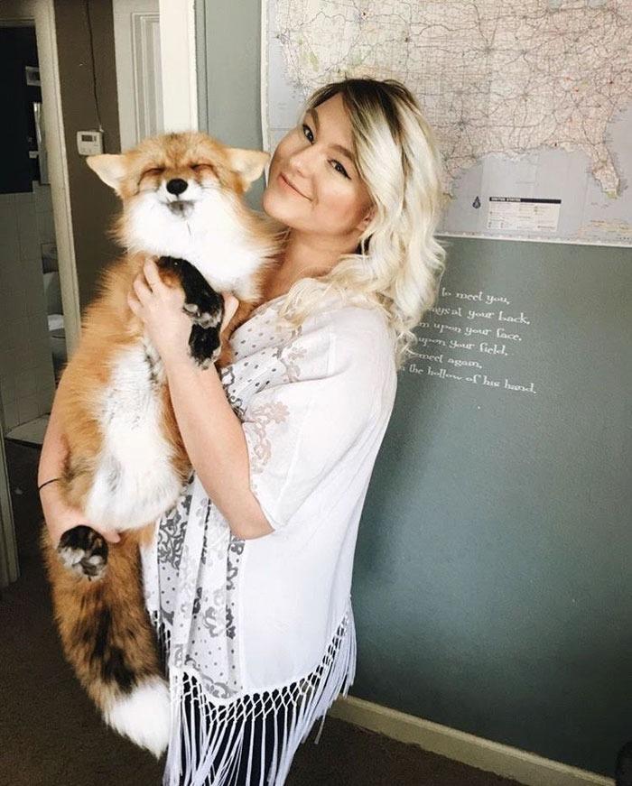 juniper with his owner