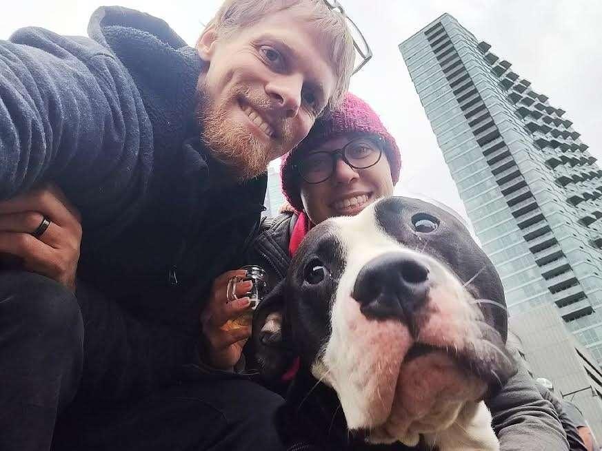 smiley and his new foster family