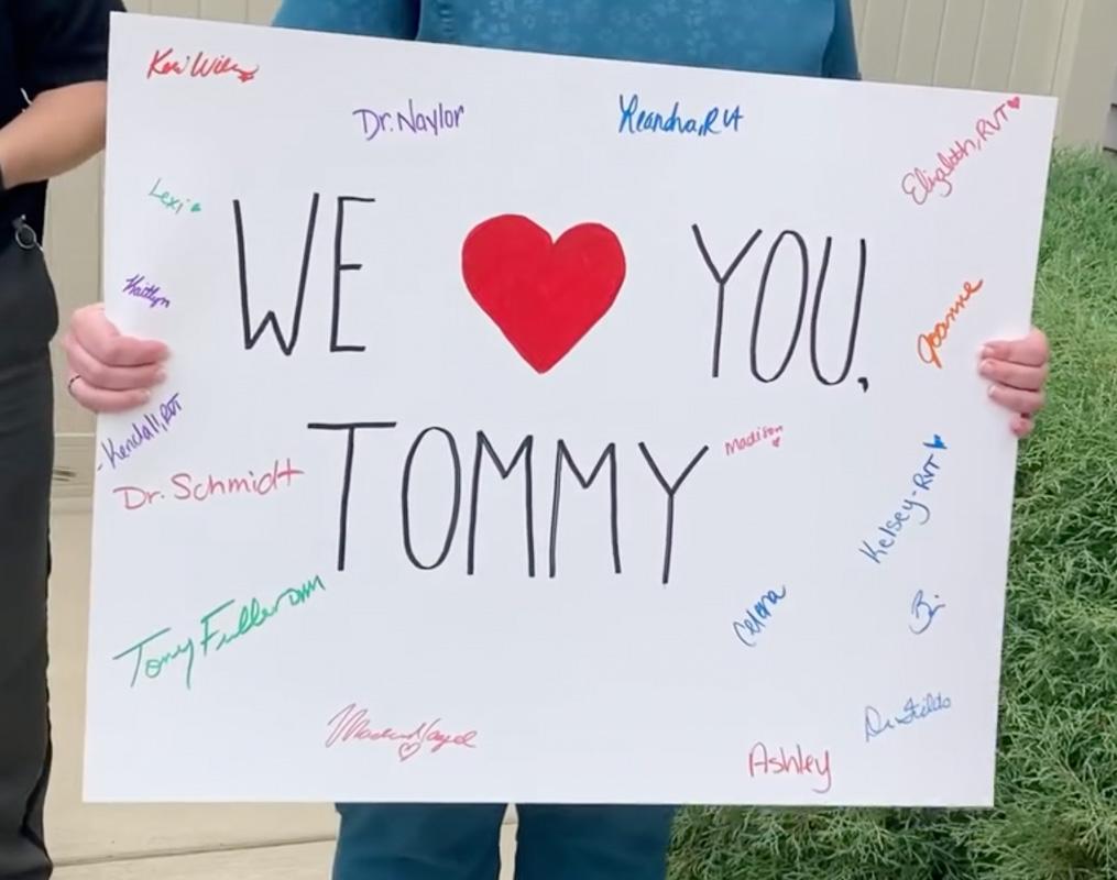 we love you tommy sign