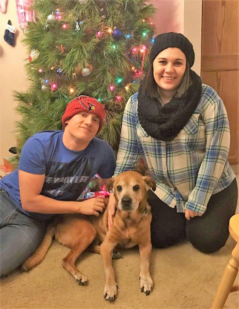 rocky with his family at christmas