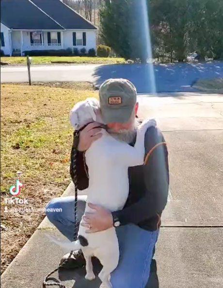 maggie and her new dad hugging