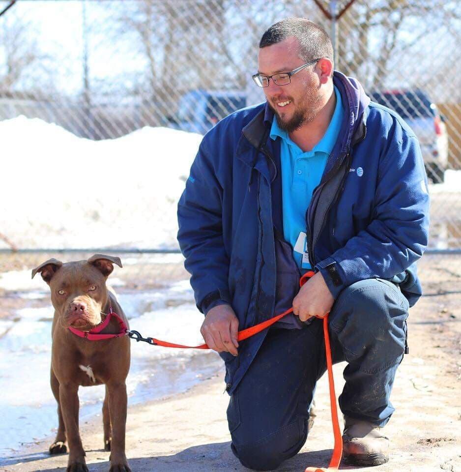 blue with her new dad