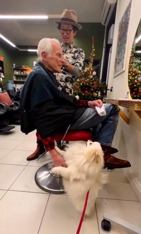 john and diva at the hairdresser