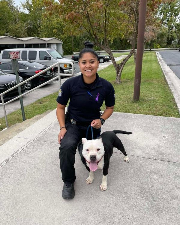 bolo with policewoman