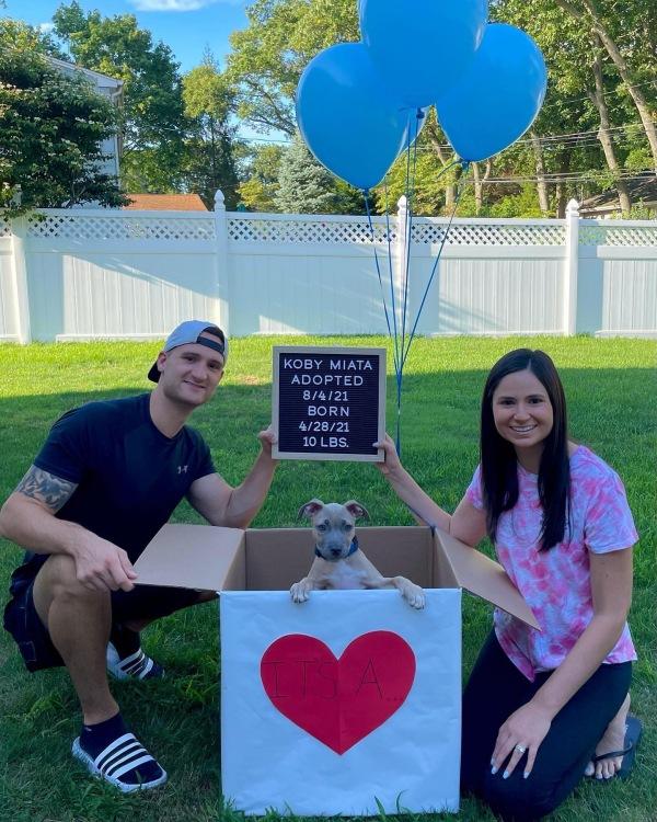 koby with his new parents