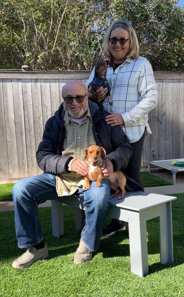 lily with her new family